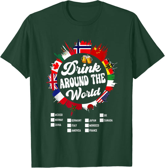 Countries Vacations - Funny Drinking Beer Alcohol Adults T-Shirt - T-Shirt | Forest