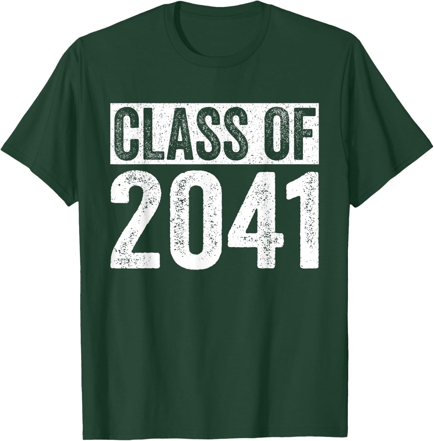 Class of 2041 Grow With Me Graduation First Day of School T-Shirt - T-Shirt | Forest