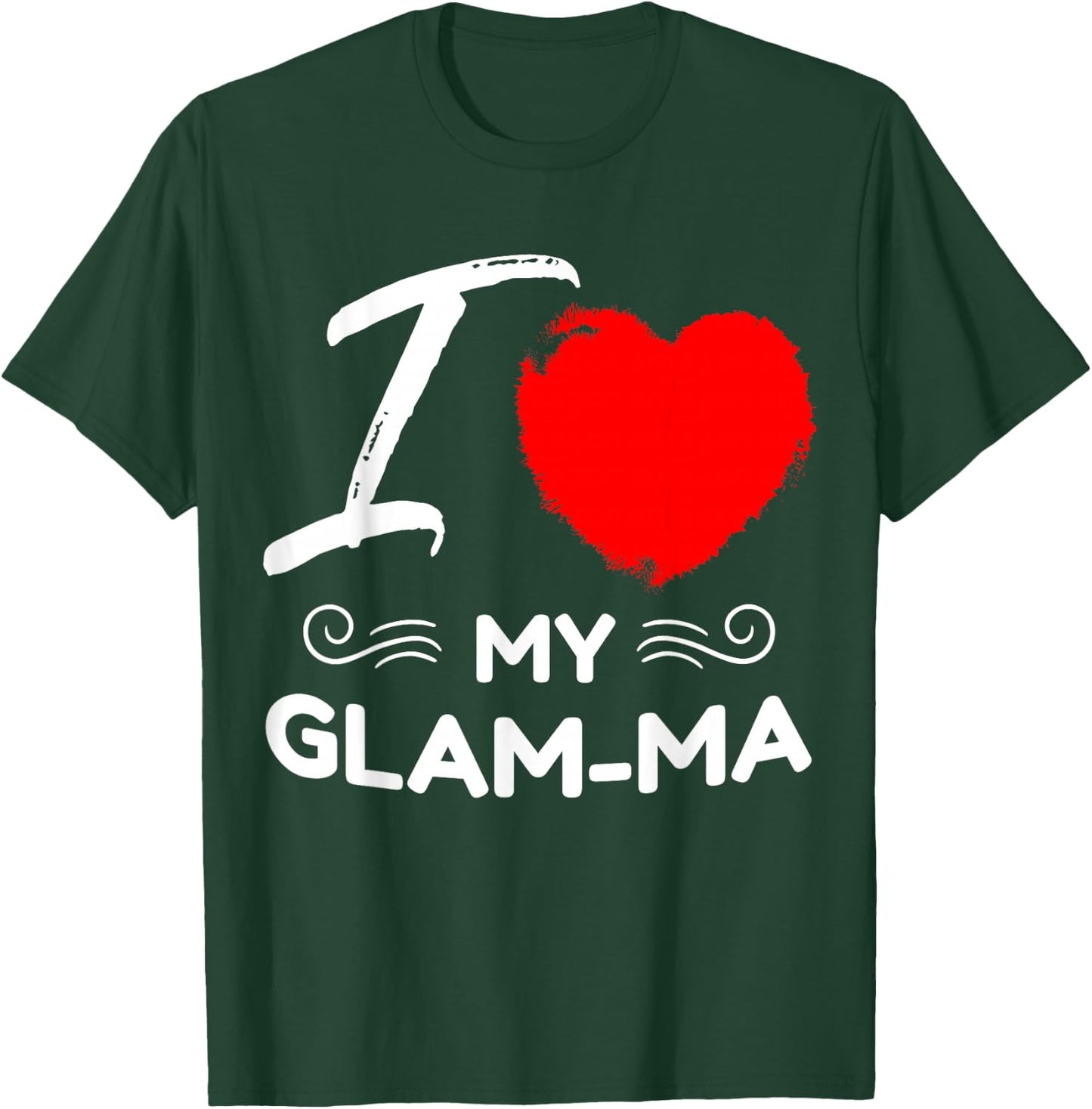 I Love My Glam-ma Cute Mother Grandma Matching Family Party T-Shirt - T-Shirt | Forest