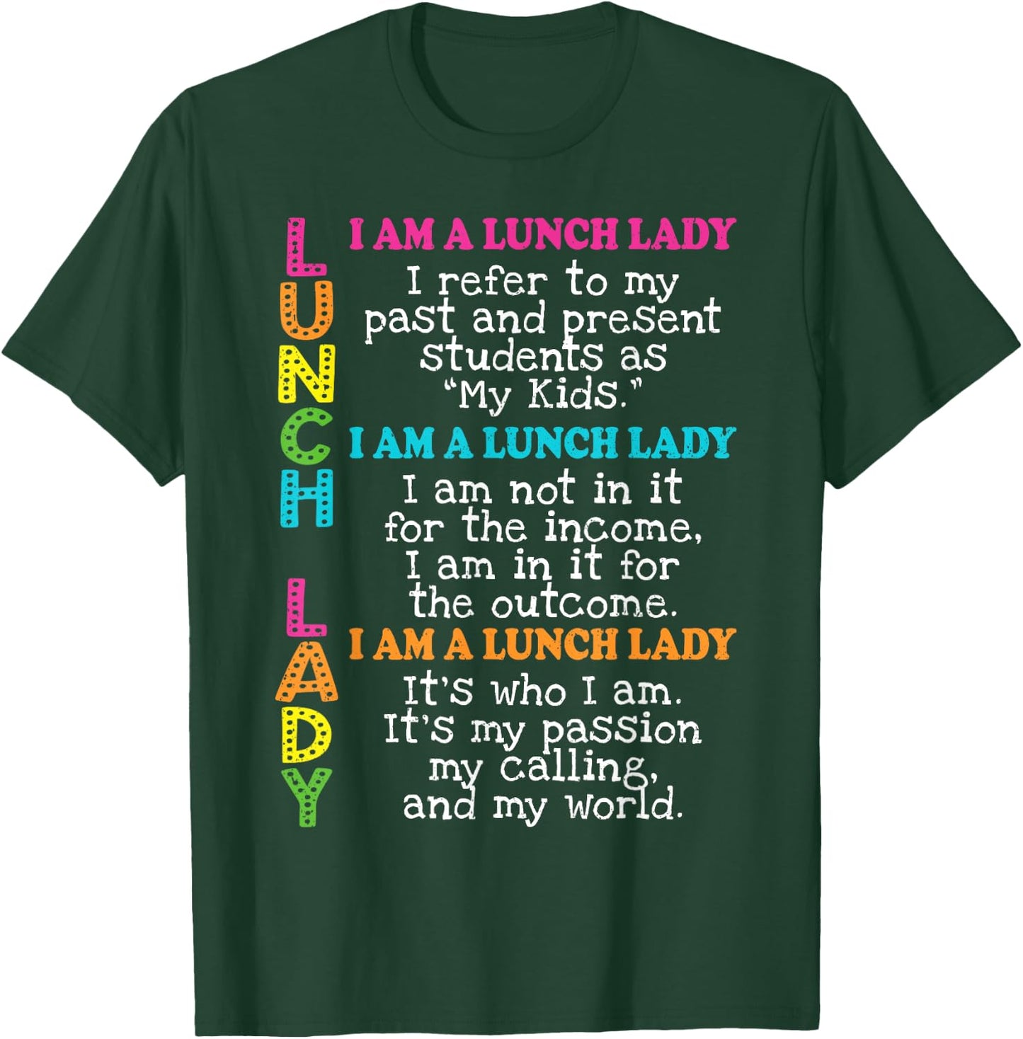 Lunch Hero Squad Lunch Ladies Cafeteria Crew Back To School T-Shirt - T-Shirt | Forest
