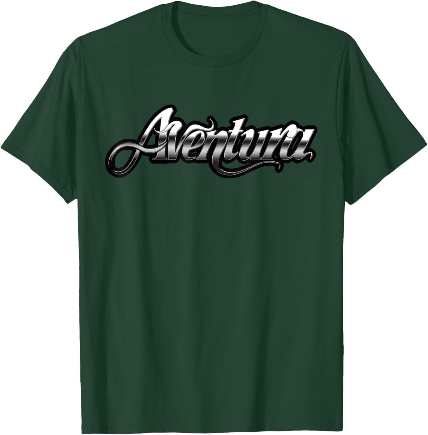 Aventura Silver Logo Black T-Shirt - T-Shirt | Forest