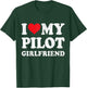 I Love My Pilot Girlfriend Funny Boyfriend Valentines T-Shirt - T-Shirt | Forest