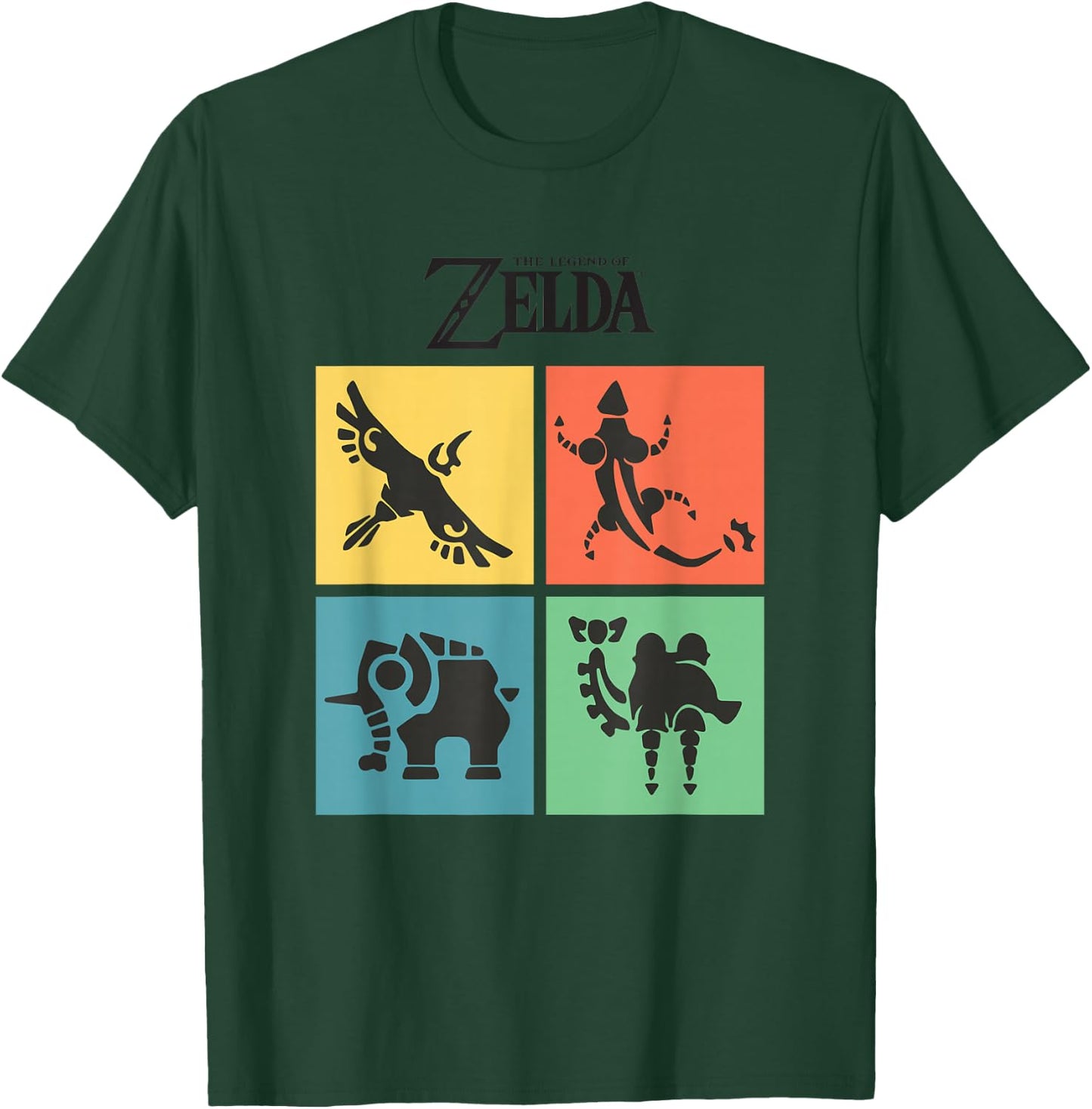 The Legend of Zelda Four Divine Beasts Color Box Up T-Shirt - T-Shirt | Forest