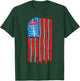 American Flag Disc Golf Basket Chain 4th of July Men Golfing T-Shirt - T-Shirt | Forest