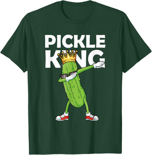 Dabbing Pickle King Cucumber Dab Funny Veggie Vegetarian T-Shirt - T-Shirt | Forest