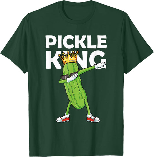 Dabbing Pickle King Cucumber Dab Funny Veggie Vegetarian T-Shirt - T-Shirt | Forest