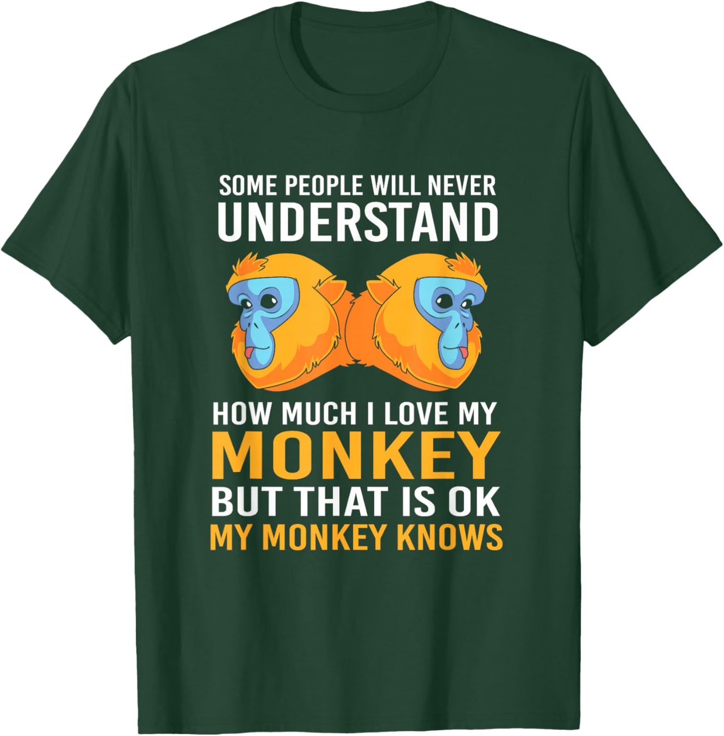 My Monkey Knows Funny Golden Snub Nosed Monkey T-Shirt - T-Shirt | Forest