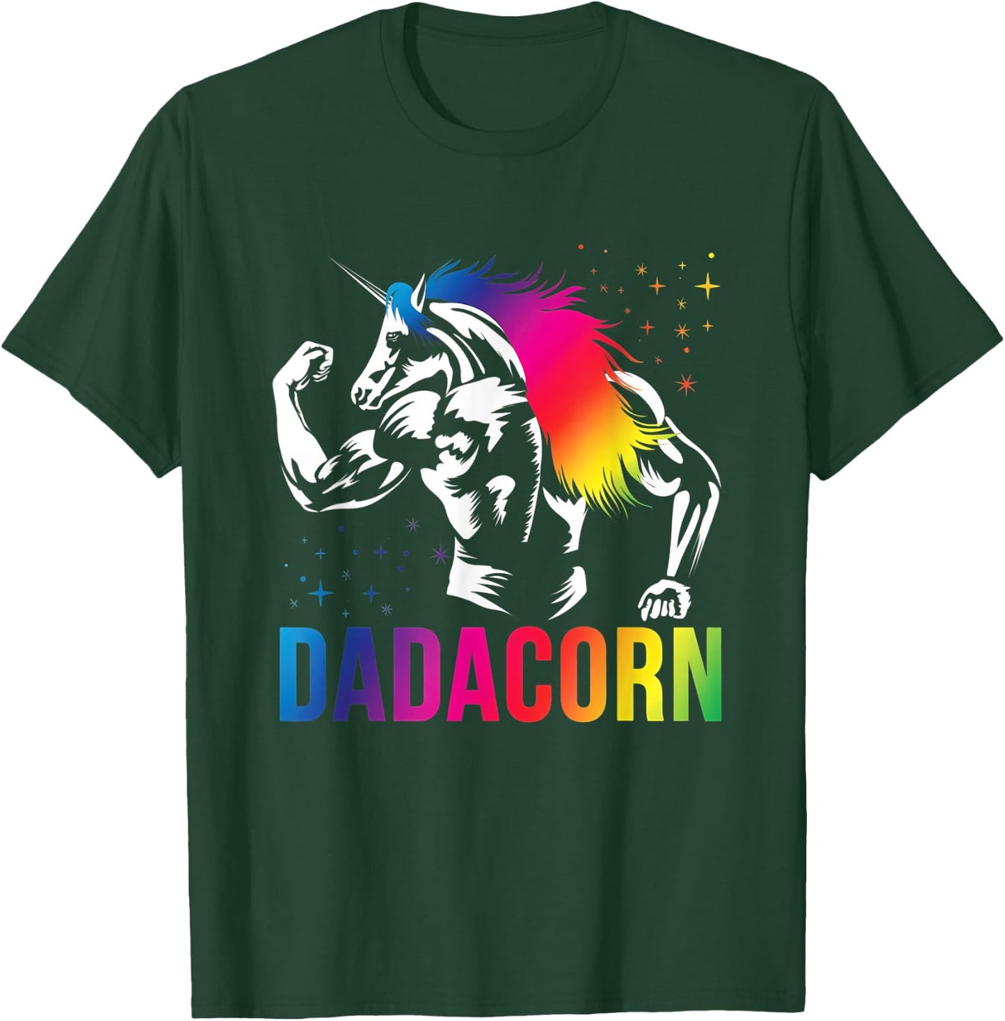 Fathers Day Gift Unicorn Dad Shirt Funny Dadacorn Men T-Shirt - T-Shirt | Forest