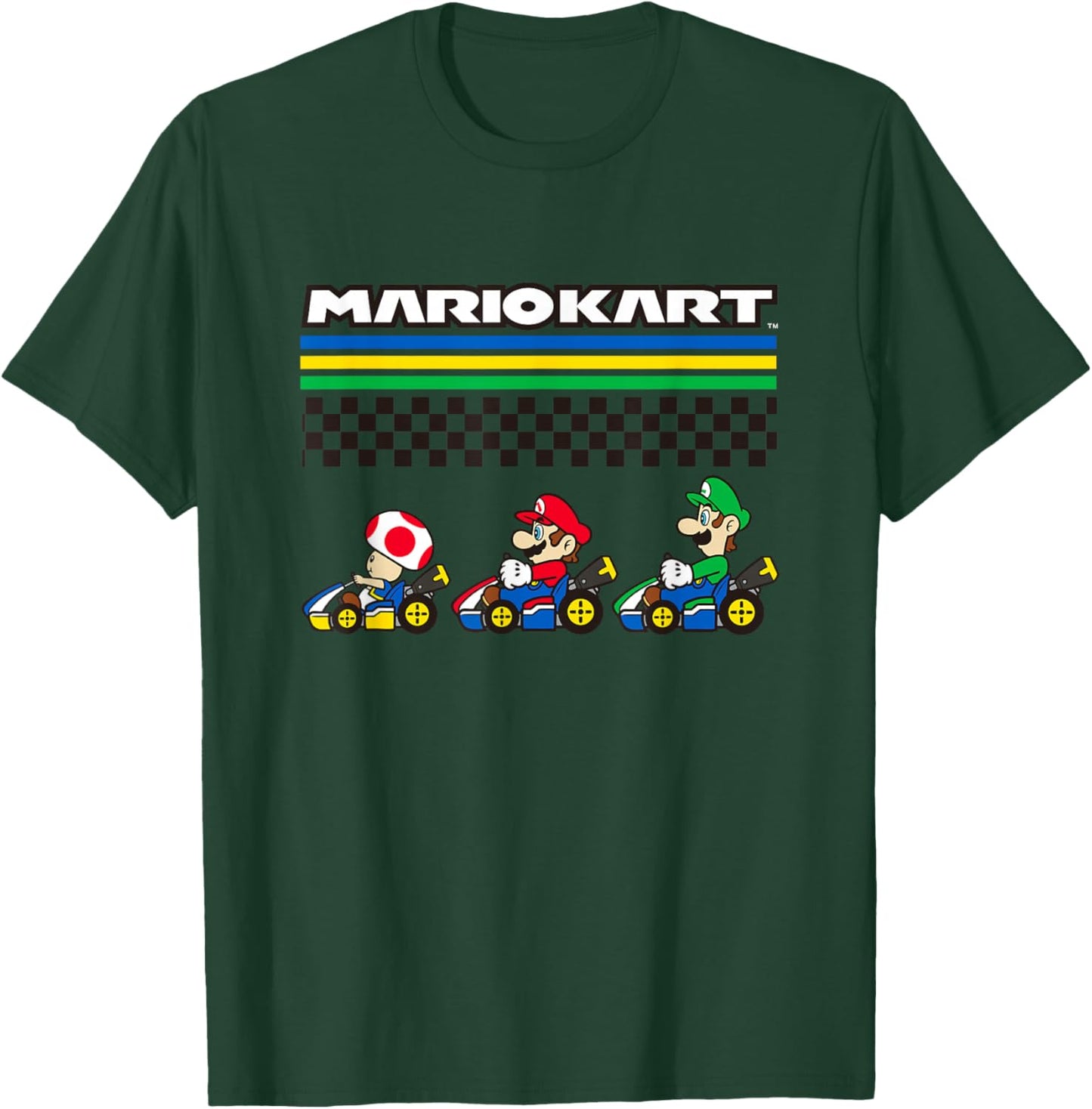 Mario Kart Rainbow Rally Character Line Up T-Shirt - T-Shirt | Forest