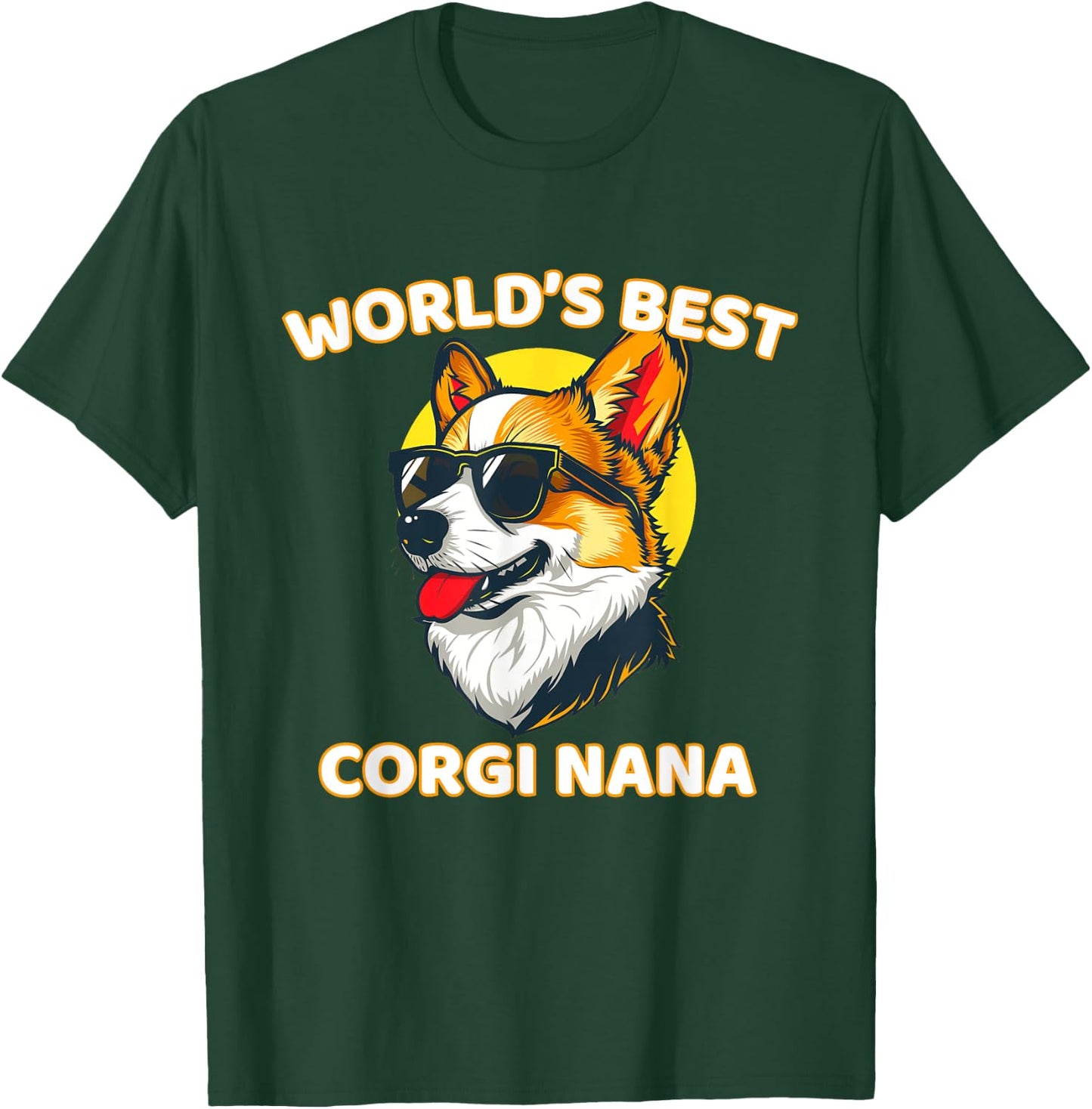 Funny World's Best Corgi Grandma Nana T-Shirt - T-Shirt | Forest