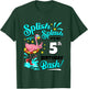 5th Birthday Flamingo 5 Years Old Pool Party Summer T-Shirt - T-Shirt | Forest