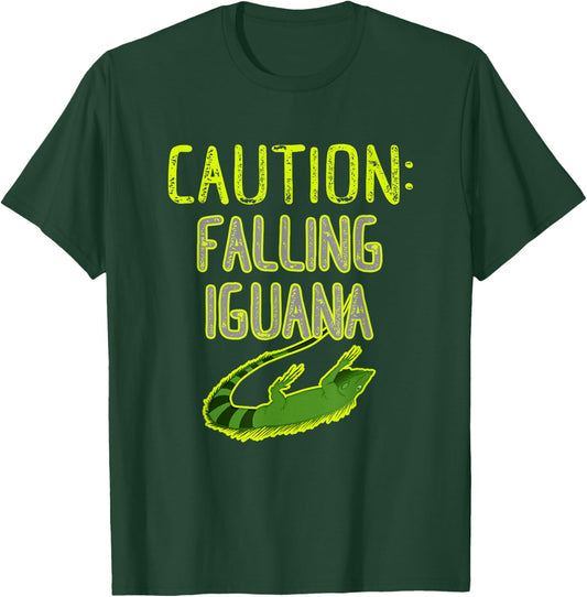 Falling Iguana Freeze Funny Florida T-Shirt - T-Shirt | Forest