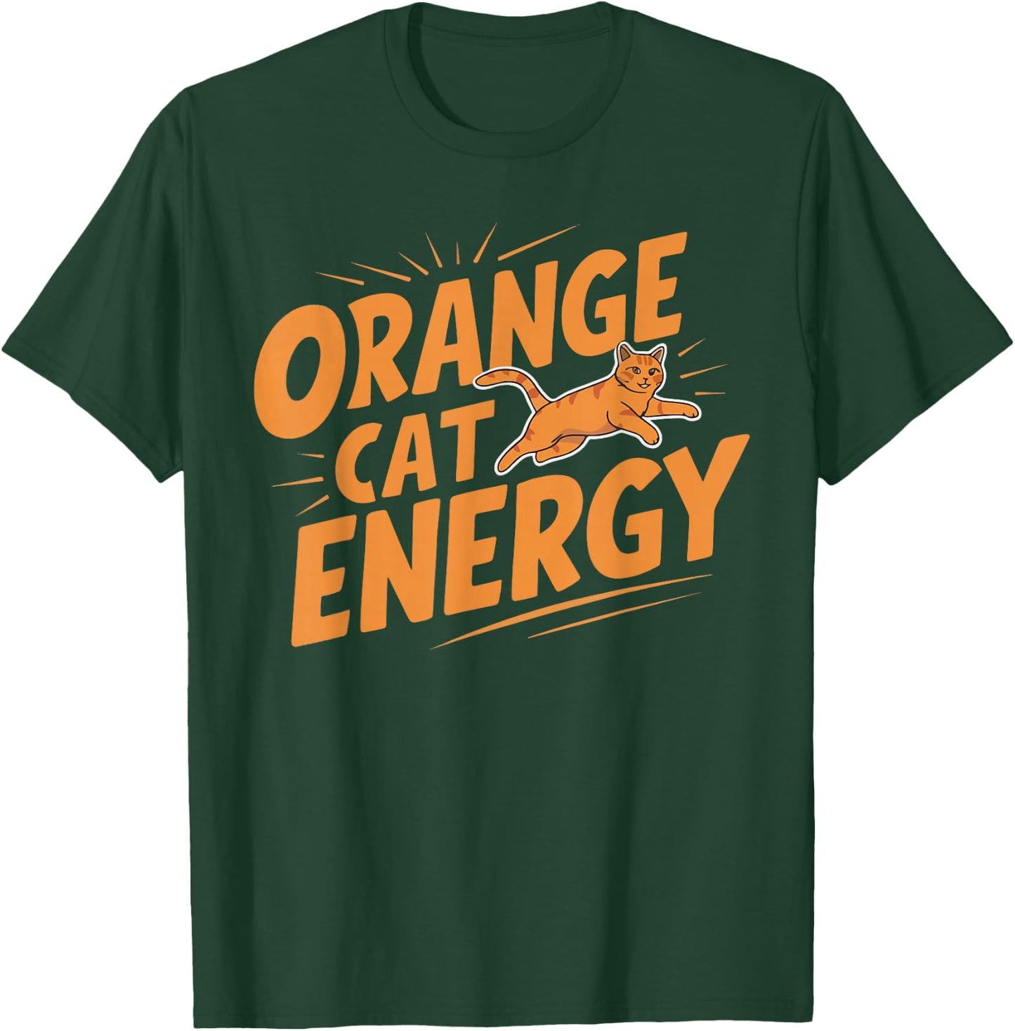 Orange Cat Energy T-Shirt - T-Shirt | Forest