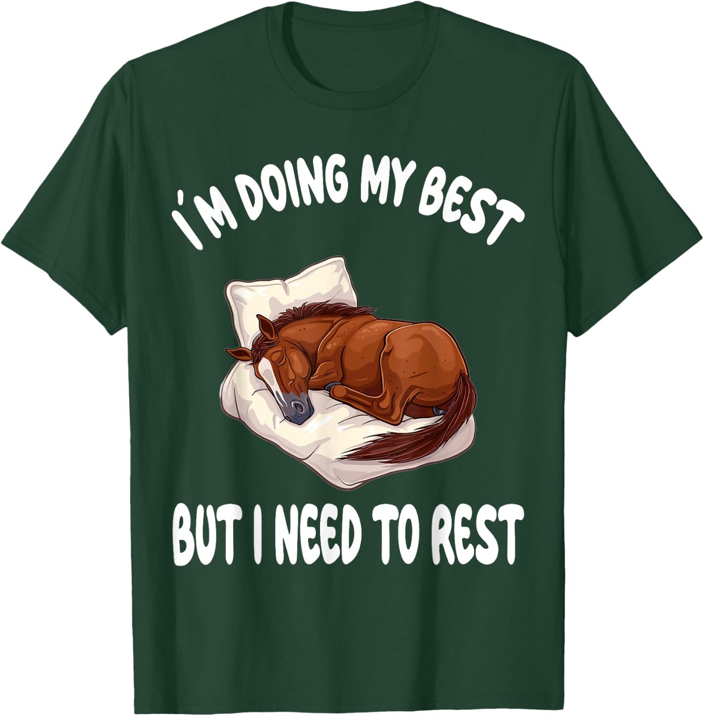 Horse Riding Official Sleepshirt Pajamas Nightgown T-Shirt - T-Shirt | Forest