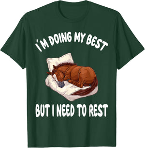 Horse Riding Official Sleepshirt Pajamas Nightgown T-Shirt - T-Shirt | Forest