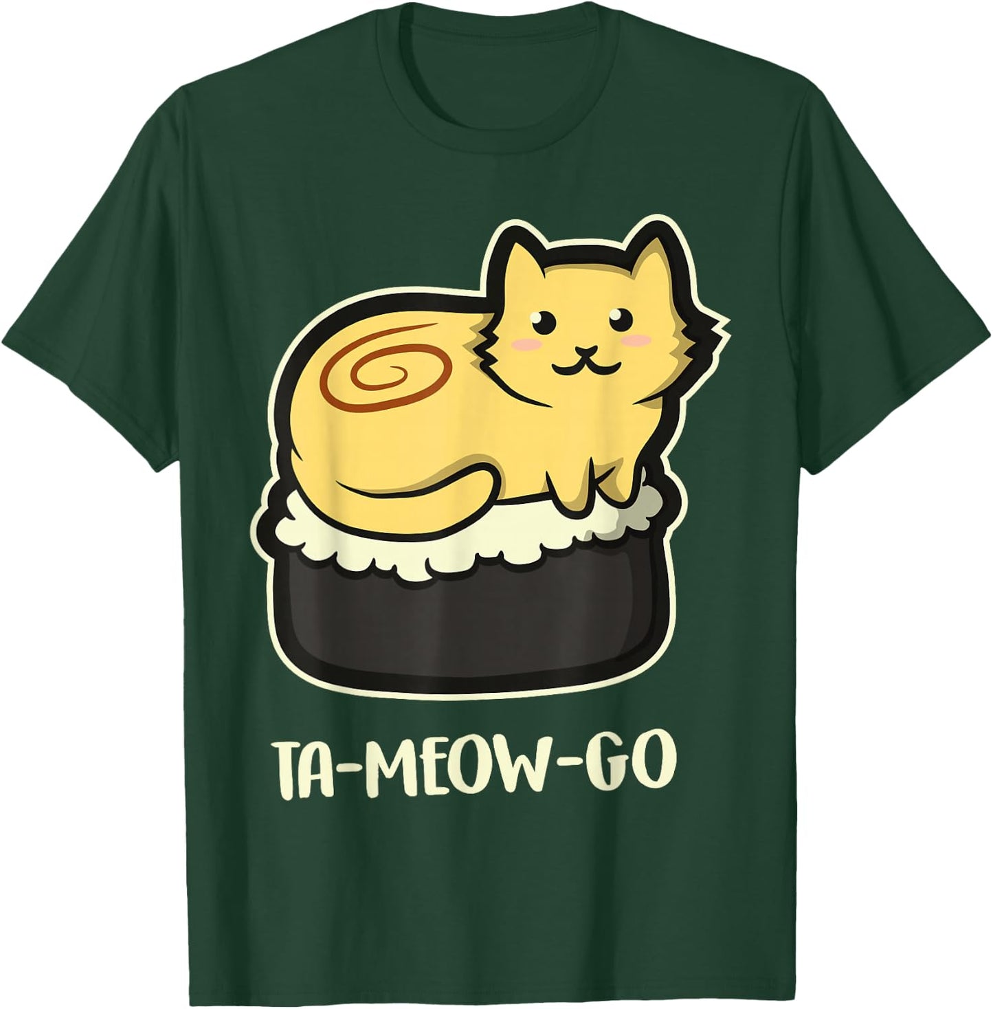 Japanese Anime Kawaii Sushi Cat T-Shirt - T-Shirt | Forest