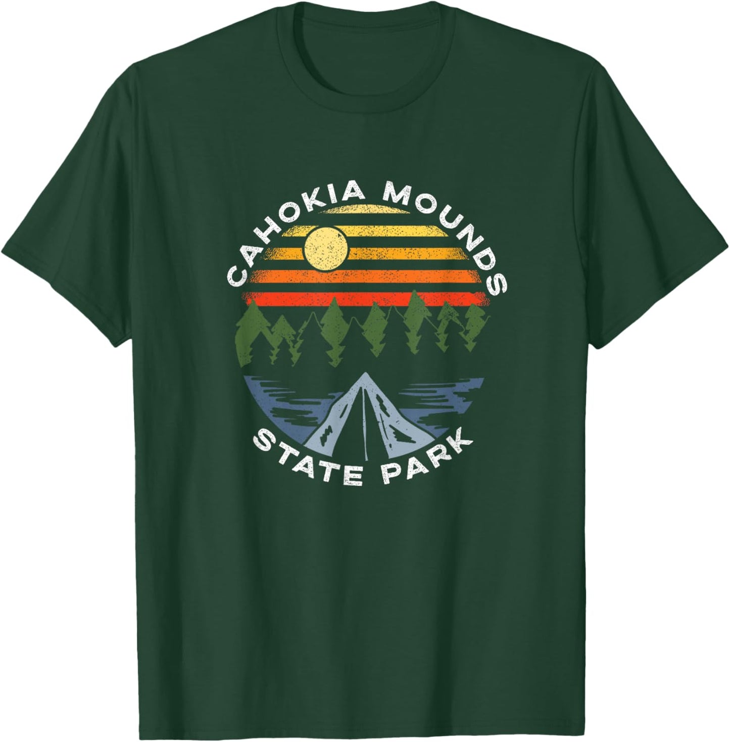 Cahokia Mounds State Park Illinois Forest Camping Vacation T-Shirt - T-Shirt | Forest