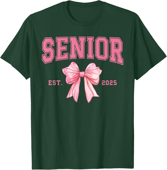 Pink Senior Class of 2025 Senior 2025 Grad Gift Senior T-Shirt - T-Shirt | Forest