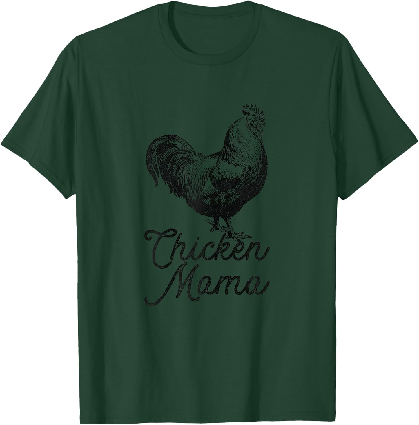 Chicken Mama Hen Vintage Graphic Chicken Mom T-Shirt - T-Shirt | Forest