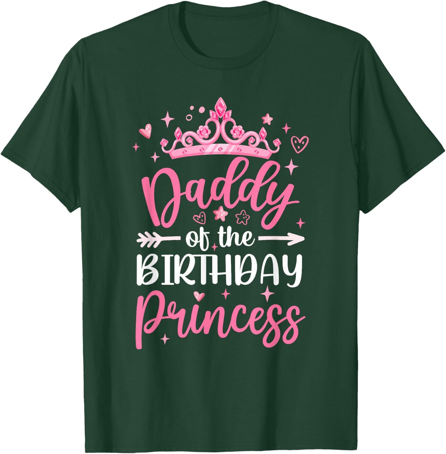 Daddy Of The Birthday Princess Birthday Girl Kid Family T-Shirt - T-Shirt | Forest