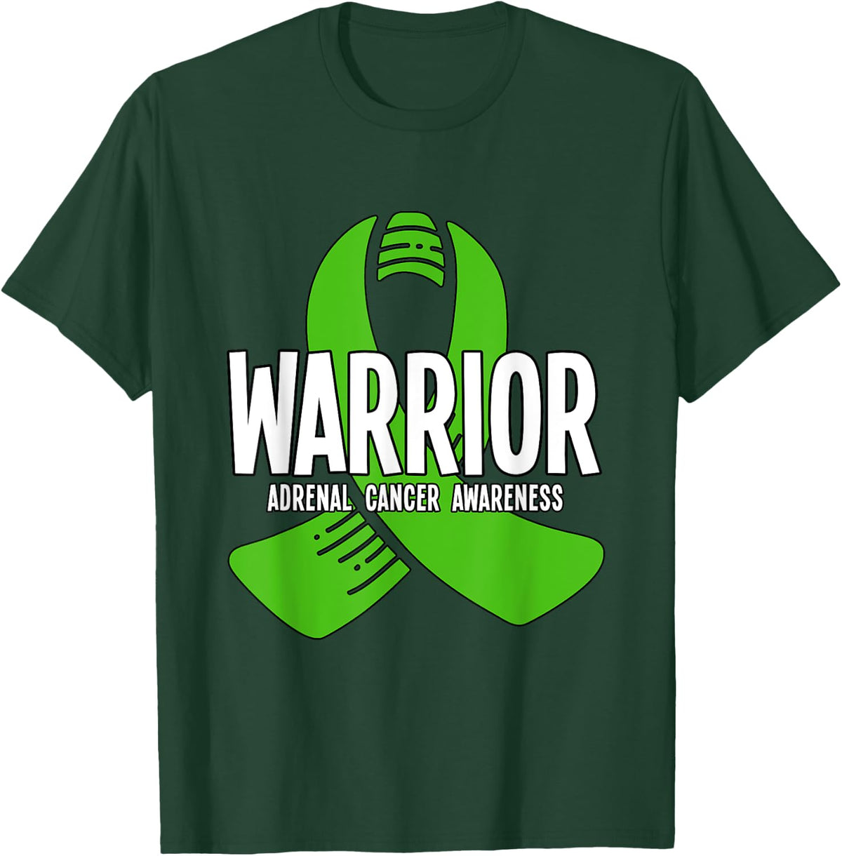 Warrior Adrenal Cancer Awareness T-Shirt - T-Shirt | Forest