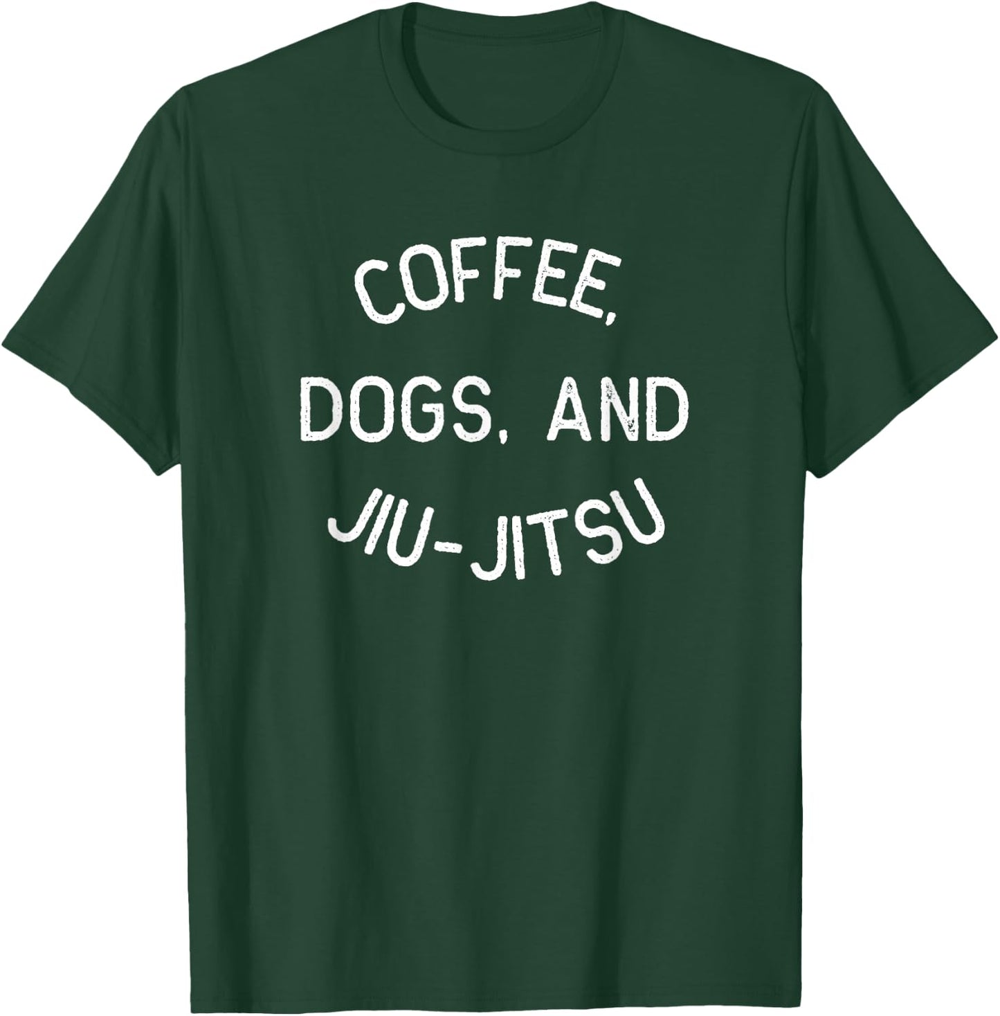 Coffee Dogs Jiu Jitsu for BJJ Jujitsu Gift T-Shirt - T-Shirt | Forest