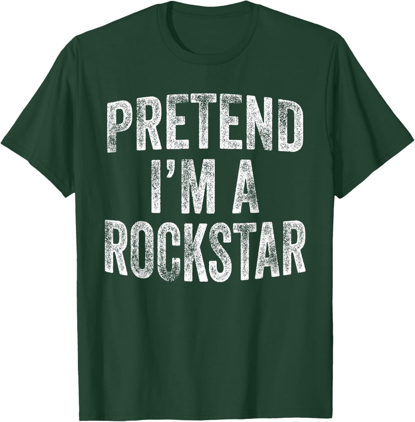 Pretend I'm A Rockstar Costume Family Halloween Rock Star T-Shirt - T-Shirt | Forest