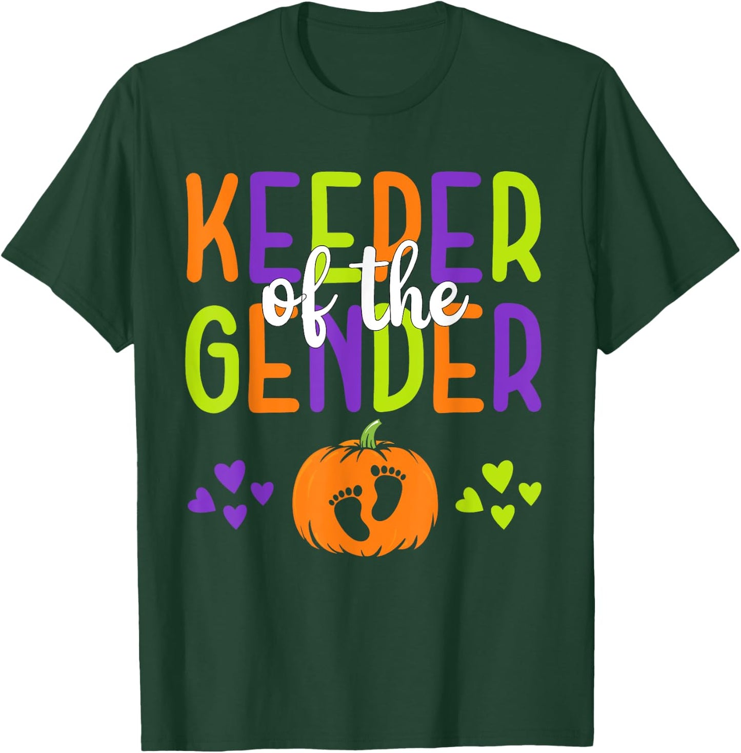 Keeper Of The Gender Reveal Halloween Pregnancy Announcement T-Shirt - T-Shirt | Forest
