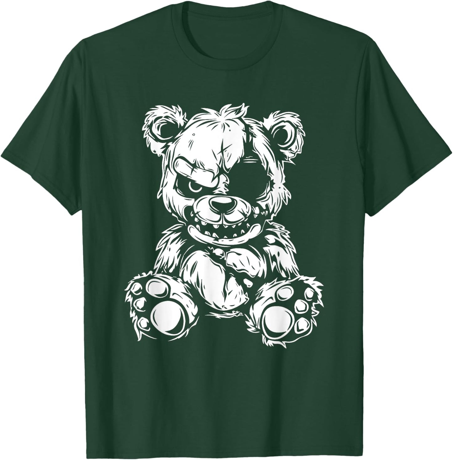 Horror Teddy Bear , Small, Black T-Shirt - T-Shirt | Forest