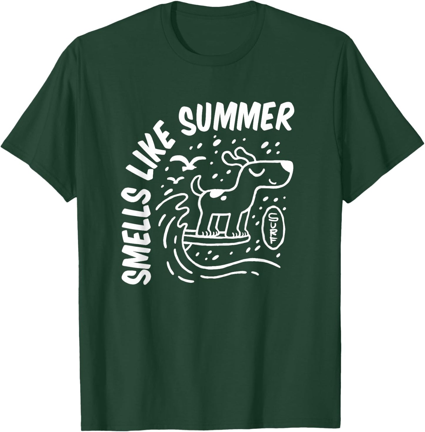 Dog Surfing T-Shirt - T-Shirt | Forest
