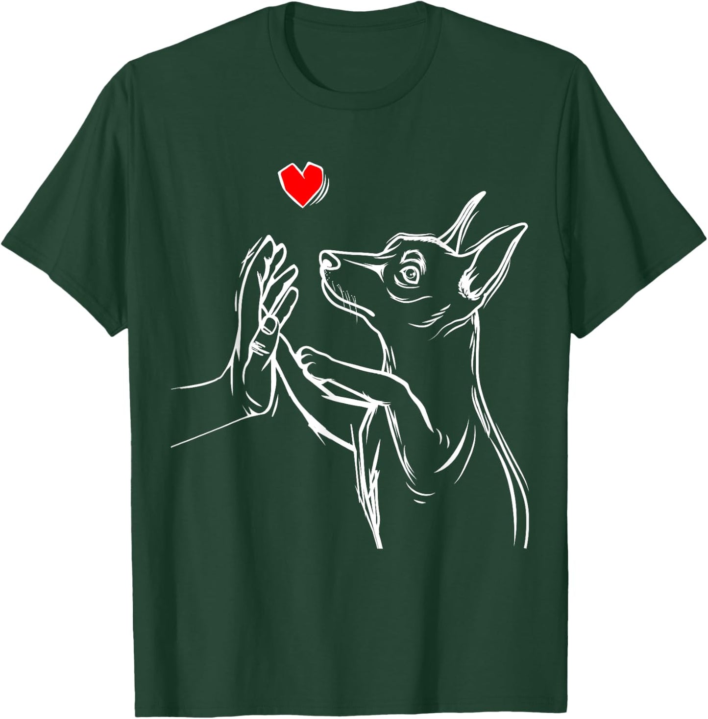 Min Pin Love Miniature Pinscher Dog Mom Women Girls T-Shirt - T-Shirt | Forest
