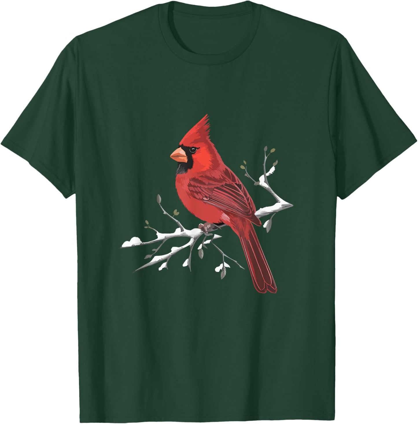 Majestic Red Cardinal Birdwatching Birdwatcher Bird Lover T-Shirt - T-Shirt | Forest