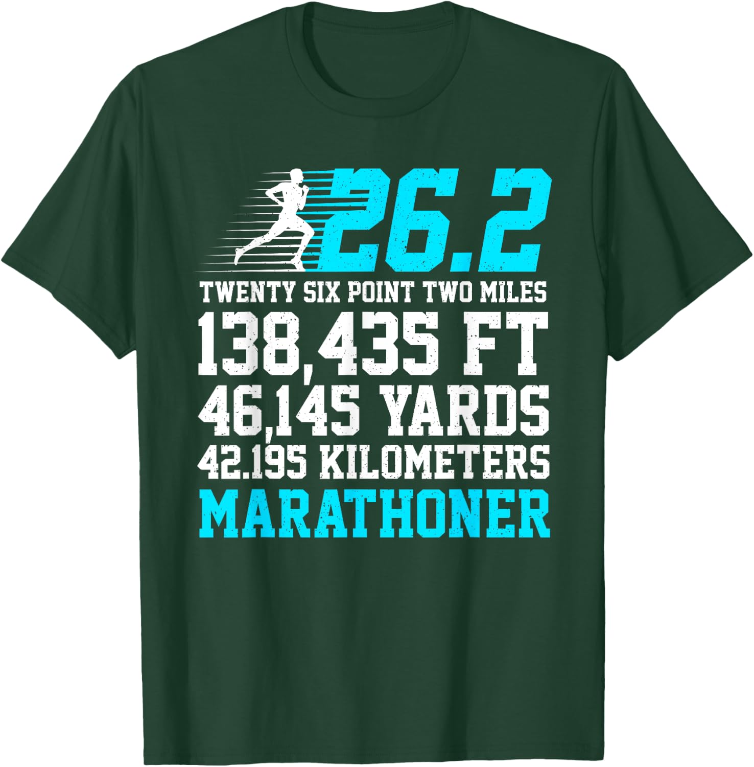 26.2 Marathon Runner Art Women Finisher Marathoner T-Shirt - T-Shirt | Forest