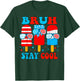 Bruh Stay Cool 4th July Popsicle Boys Men USA American Flag T-Shirt - T-Shirt | Forest