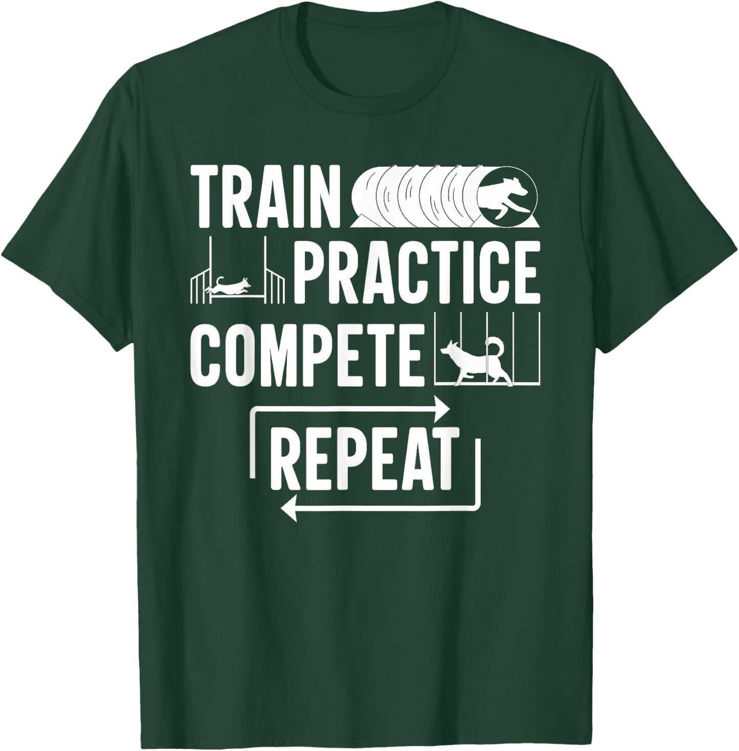 Canine Dog Agility T-Shirt - T-Shirt | Forest