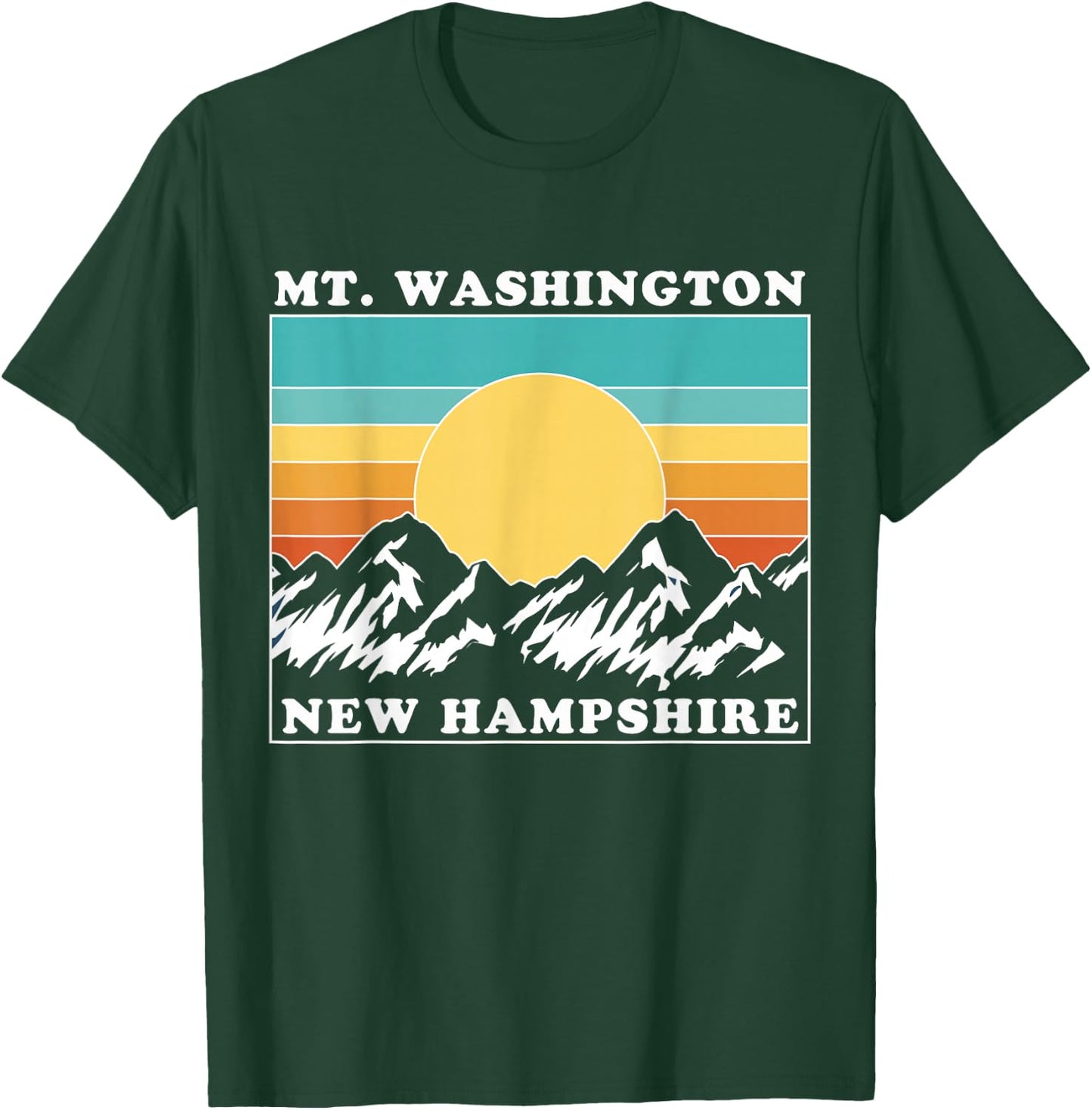 Mount Washington NH Vintage Sunset, Mt Washington T-Shirt - T-Shirt | Forest