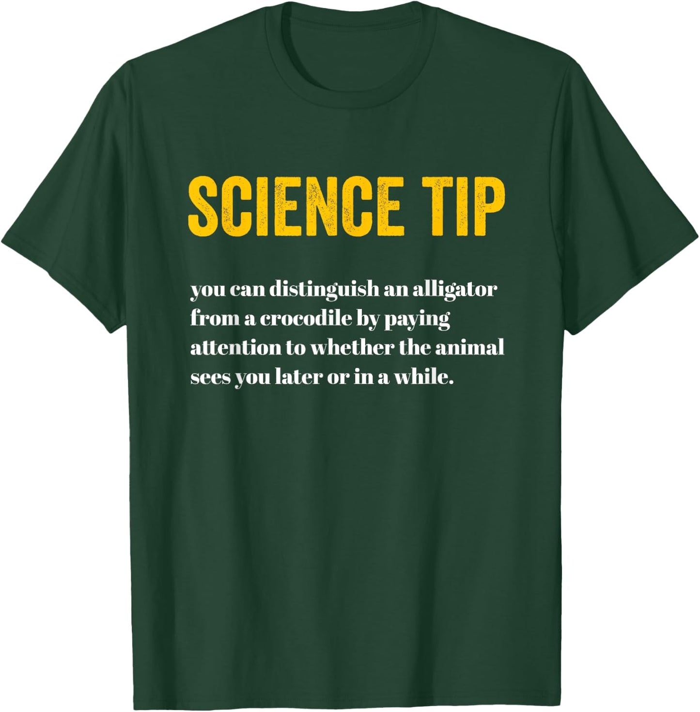 Crocodile Alligator Funny Science Tip alligator , Small, Black T-Shirt - T-Shirt | Forest
