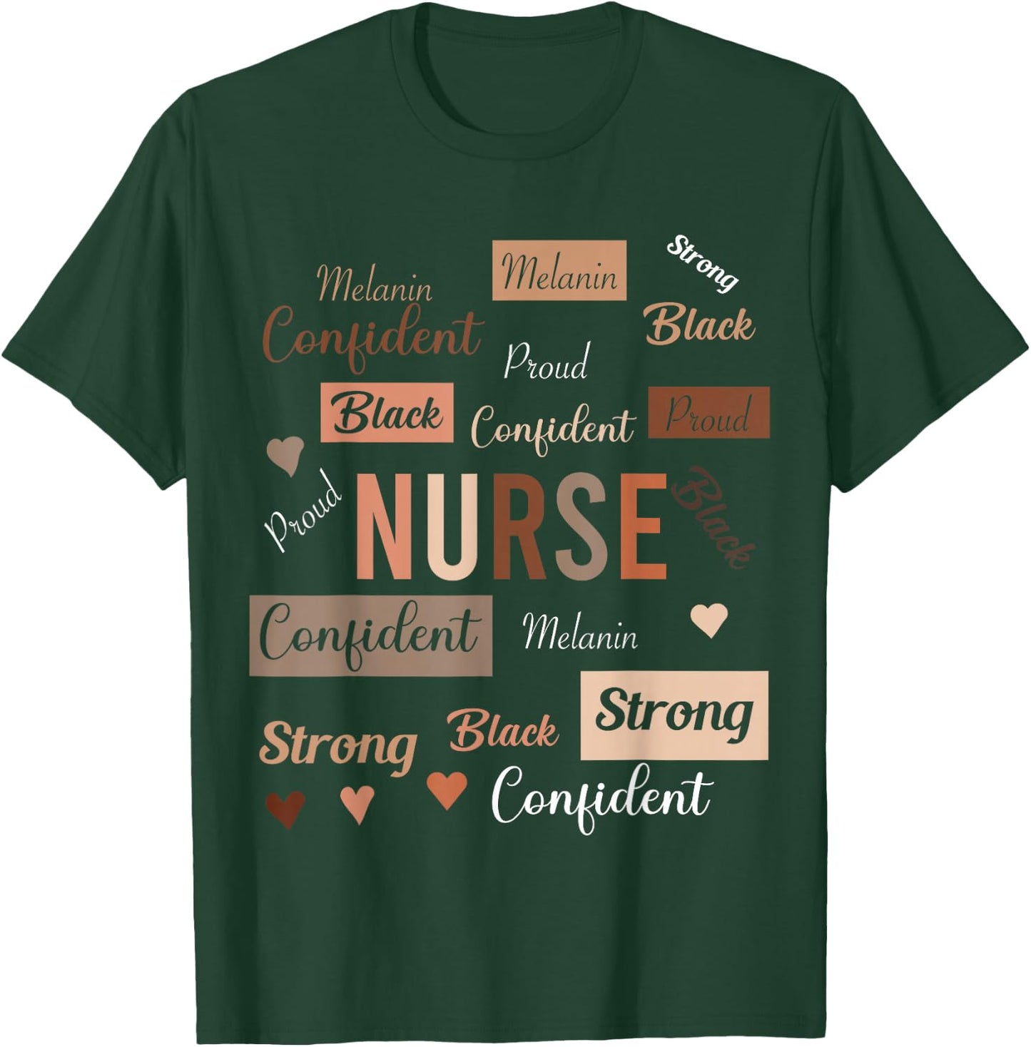 Black Nurse Black History Melanin Afro Woman Nursing T-Shirt - T-Shirt | Forest