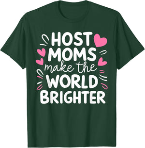Host Mom Exchange Student Host Family Host Parent , Small, Black T-Shirt - T-Shirt | Forest