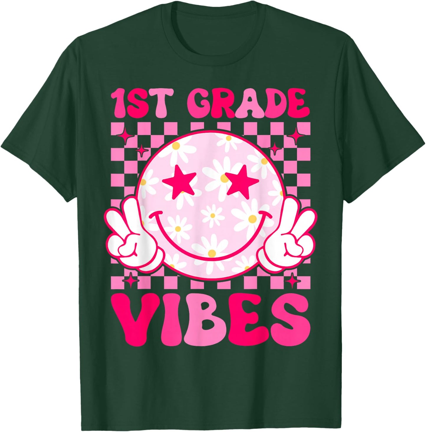 1st Grade Vibes Groovy First Day of School First grade T-Shirt - T-Shirt | Forest