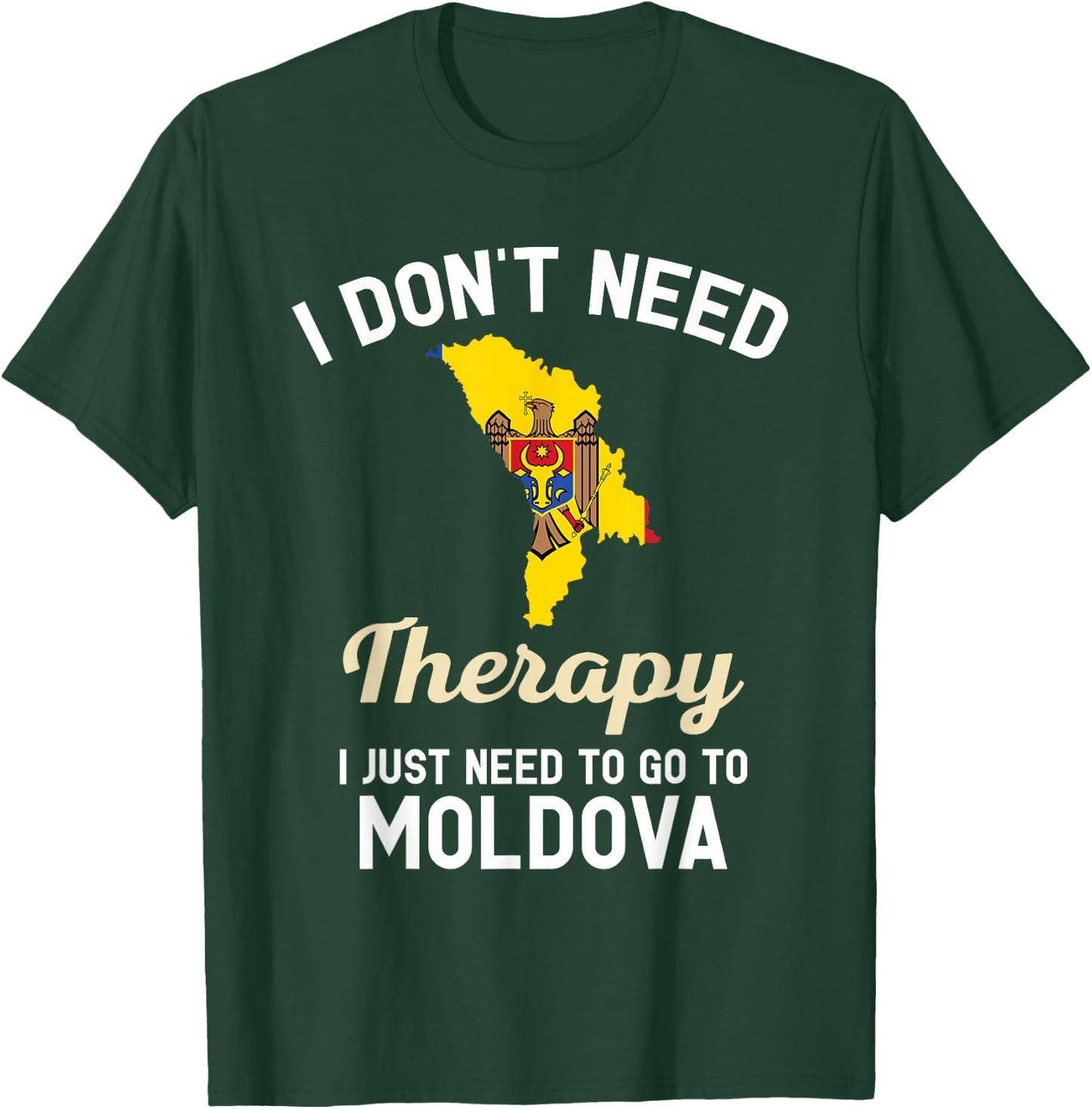 Moldova Moldovan Flag Map Travel Gifts T-Shirt - T-Shirt | Forest