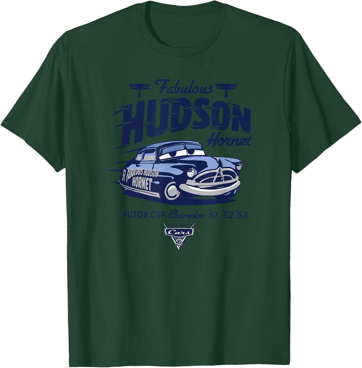 Cars - Fabulous Hudson Hornet T-Shirt - T-Shirt | Forest