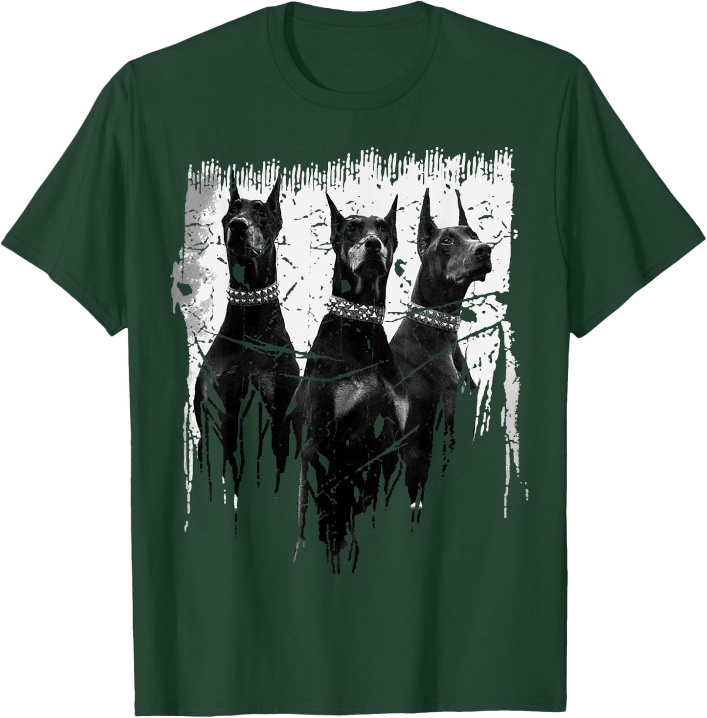 Doberman Pinscher Black and White Dog Lovers T-Shirt - T-Shirt | Forest