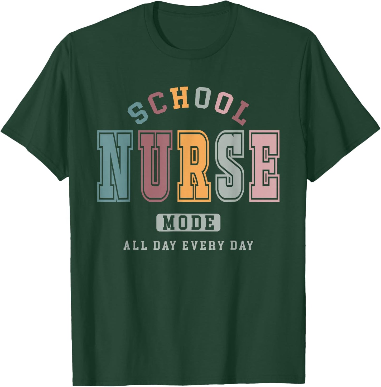 Vintage School Nurse Mode Nursing Life Appreciation Week T-Shirt - T-Shirt | Forest