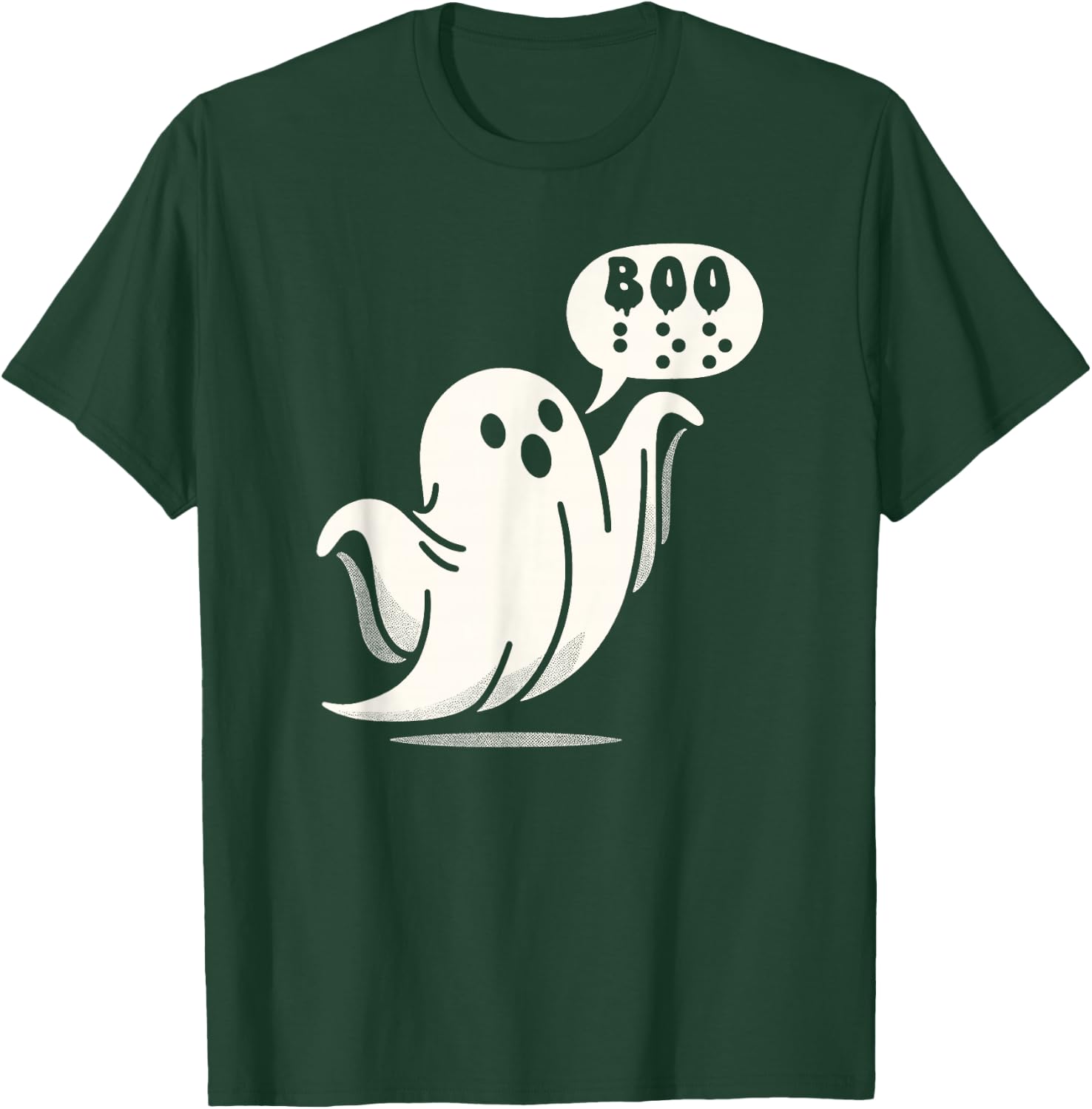 Halloween Vibes Spooky Visually Impaired Teacher Boo Braille T-Shirt - T-Shirt | Forest