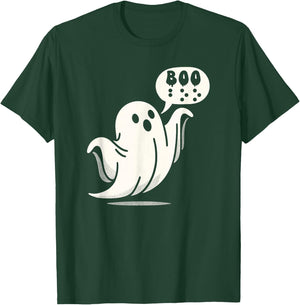 Halloween Vibes Spooky Visually Impaired Teacher Boo Braille T-Shirt - T-Shirt | Forest