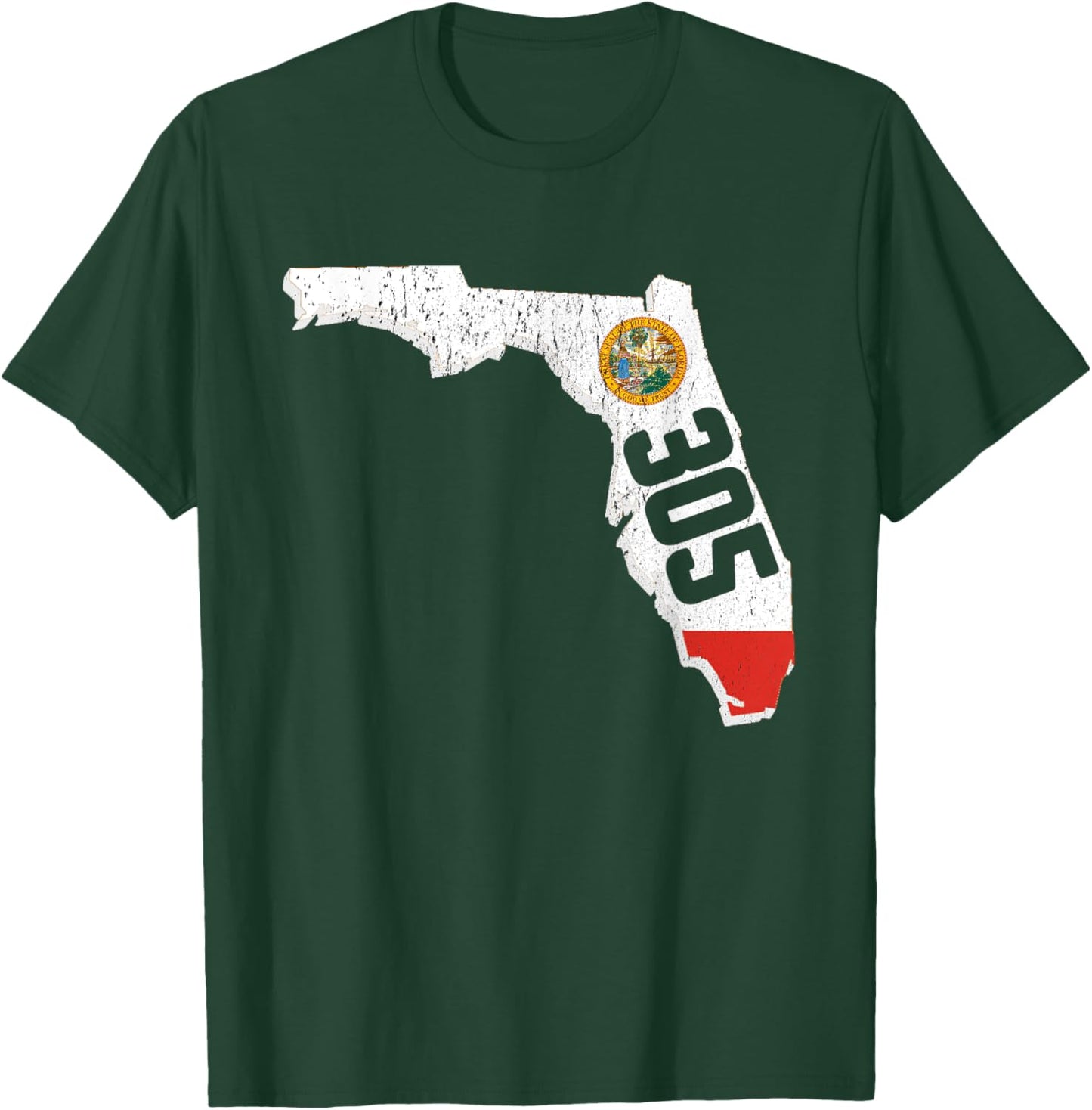 Miami Area Code 305 Florida Gift T-Shirt - T-Shirt | Forest