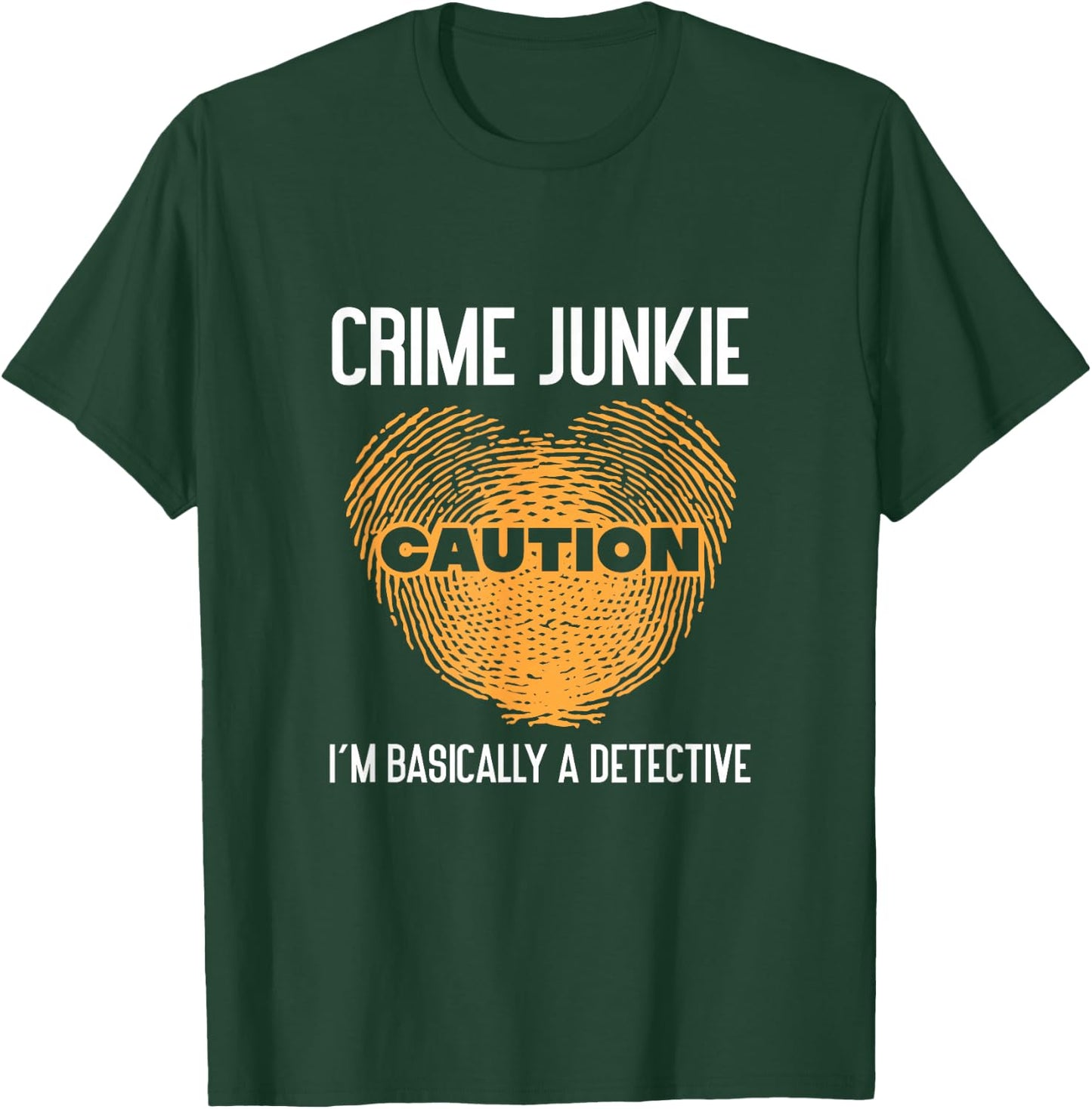True Crime Murder Podcast Crime Mystery - -Adults - Black - Small - Short Sleeve - - True Crime Fan Podcast Junkie I'm Basically A Detective T-Shirt - T-Shirt | Forest