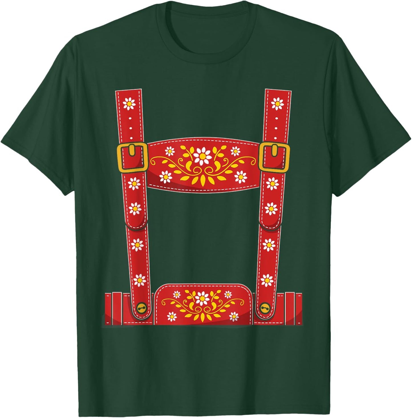 Oktoberfest Lederhosen Suspenders Germany Octoberfest T-Shirt - T-Shirt | Forest