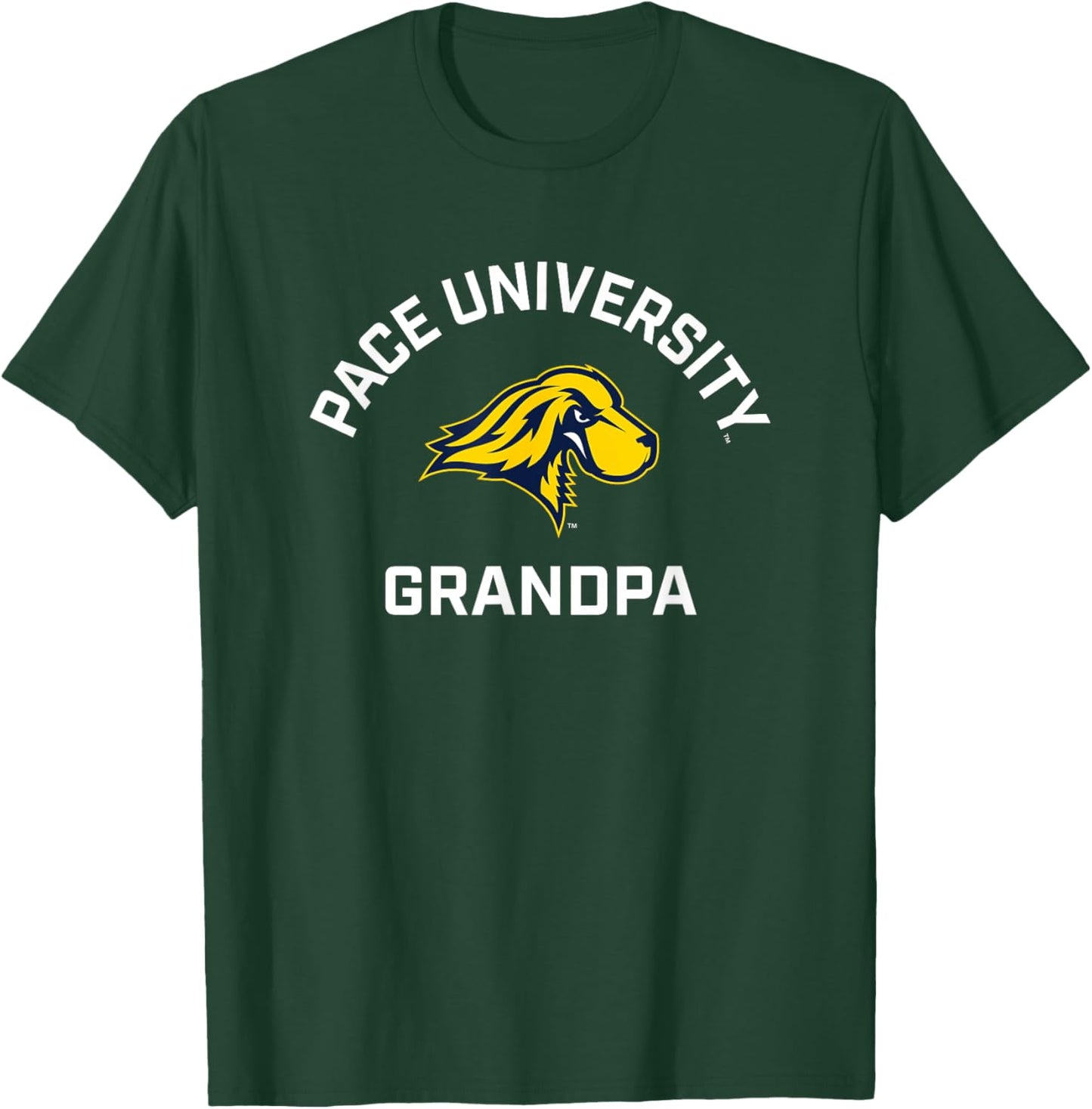 Pace University Setters Arched Grandpa T-Shirt - T-Shirt | Forest